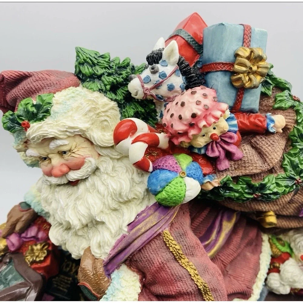 Vintage Santa In Sleigh Figurine 16
